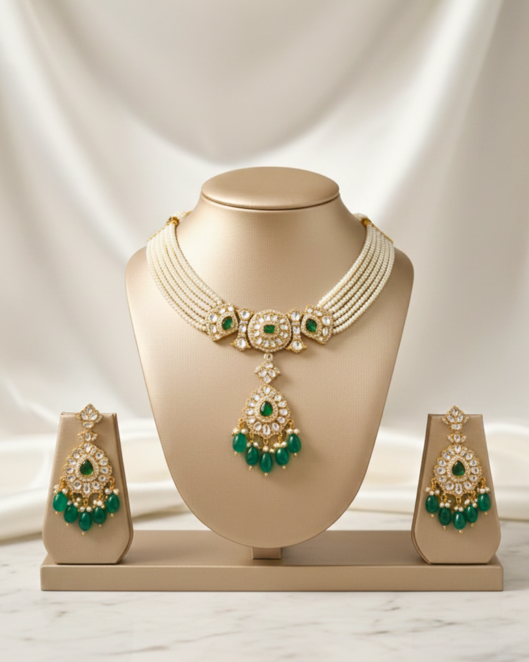 Zarqa Noor Pearl Necklace Set