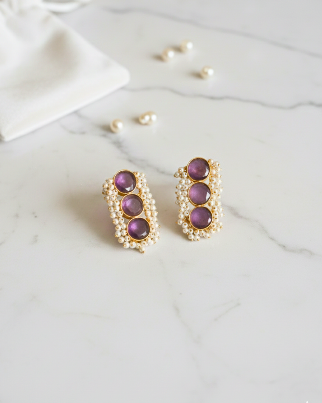 Amara Violet Studs