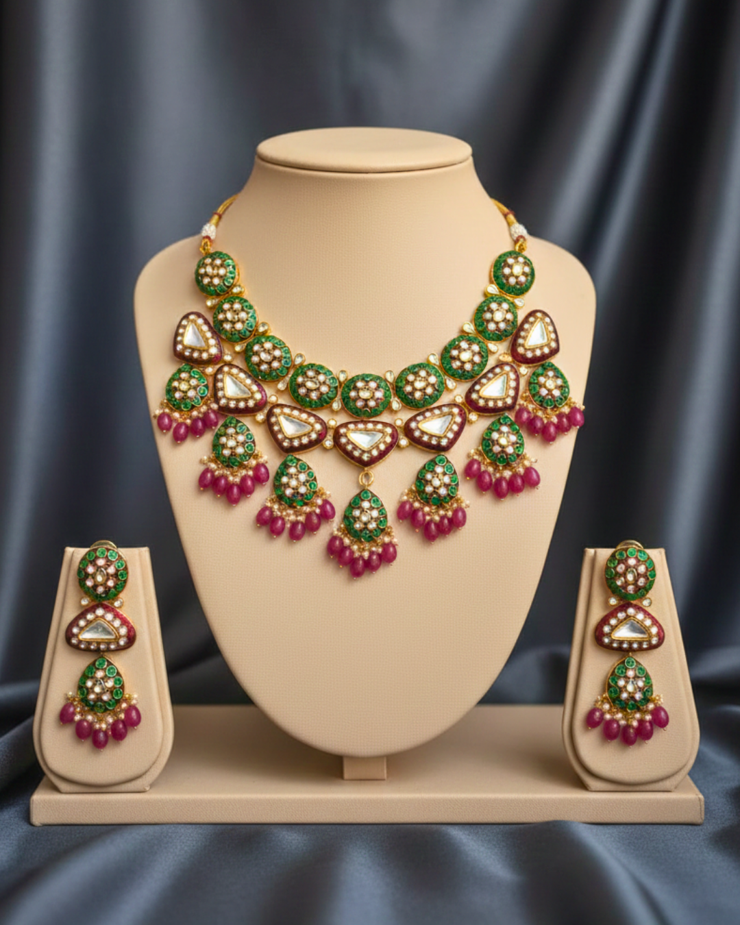 Rangrez Kundan Polki Necklace Set