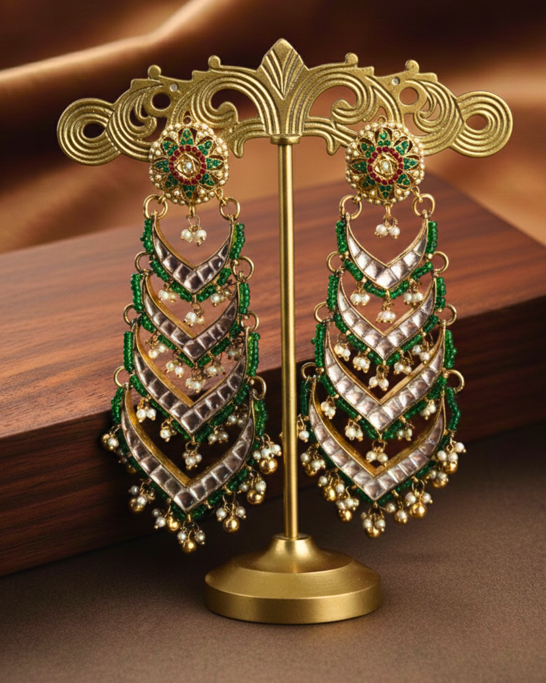 Mayura Valli Kundan Earrings