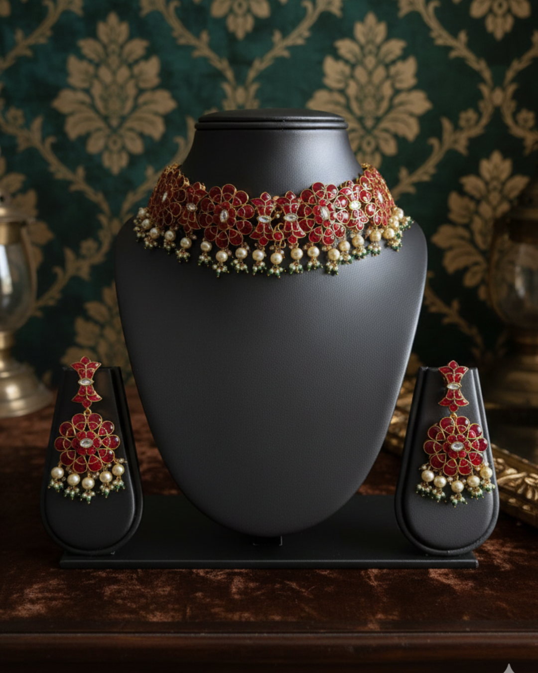 Rangriti Ruby Choker Set
