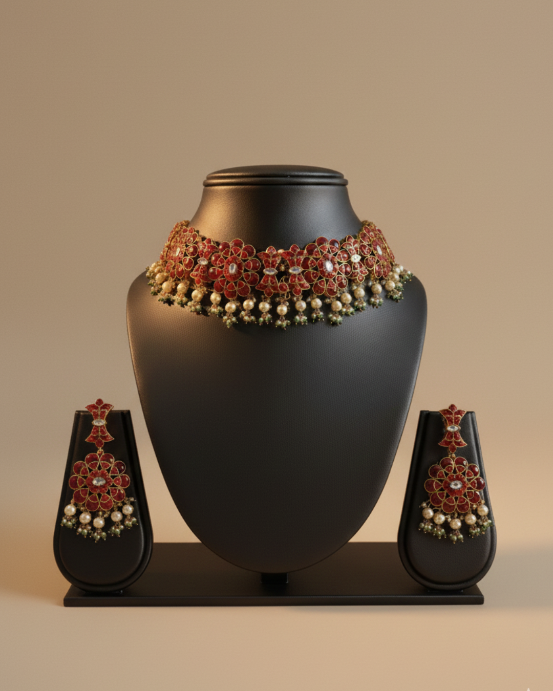 Rangriti Ruby Choker Set