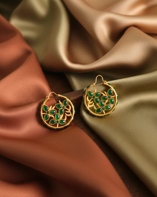 Harit-Phool Enamel Hoops