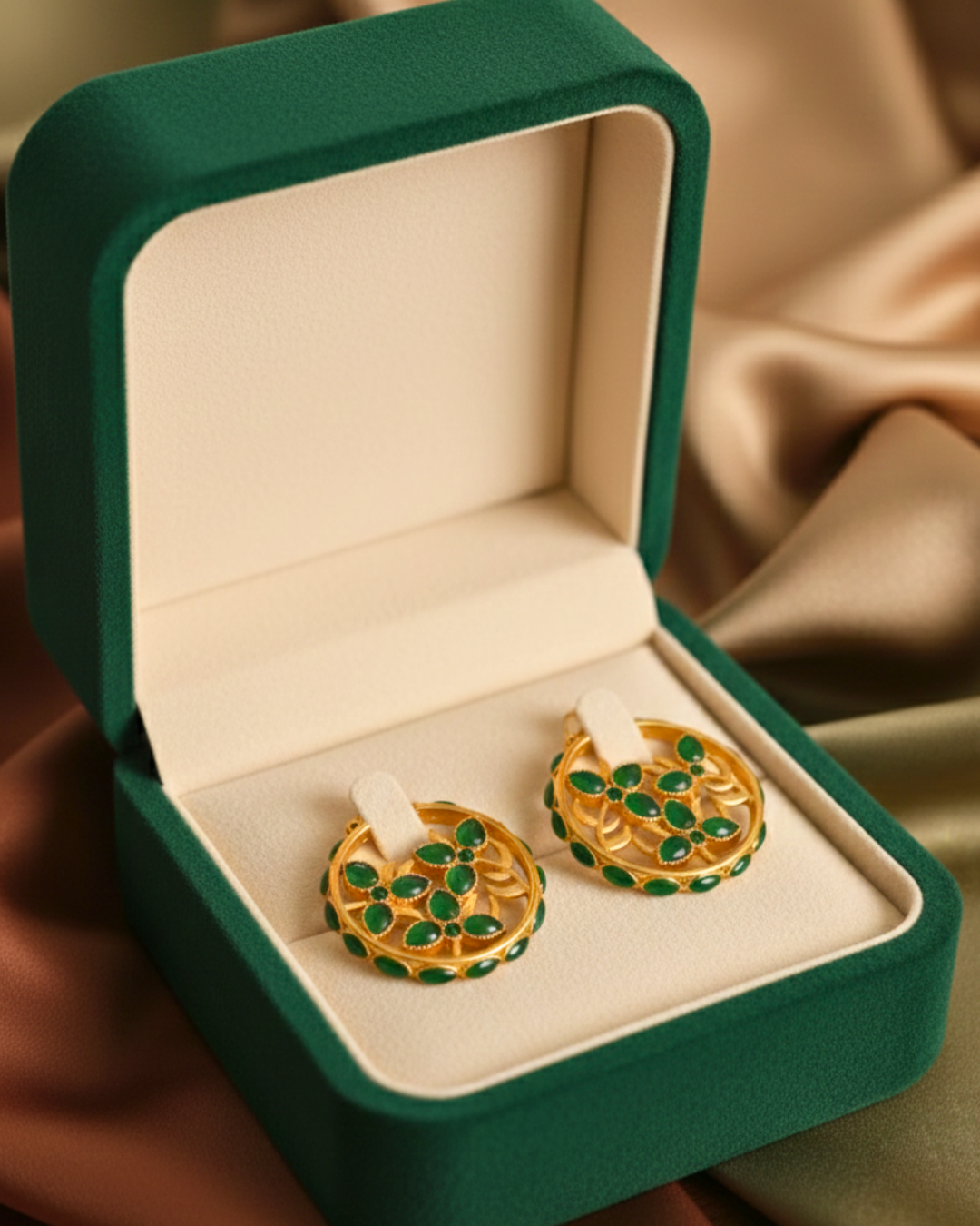 Harit-Phool Enamel Hoops