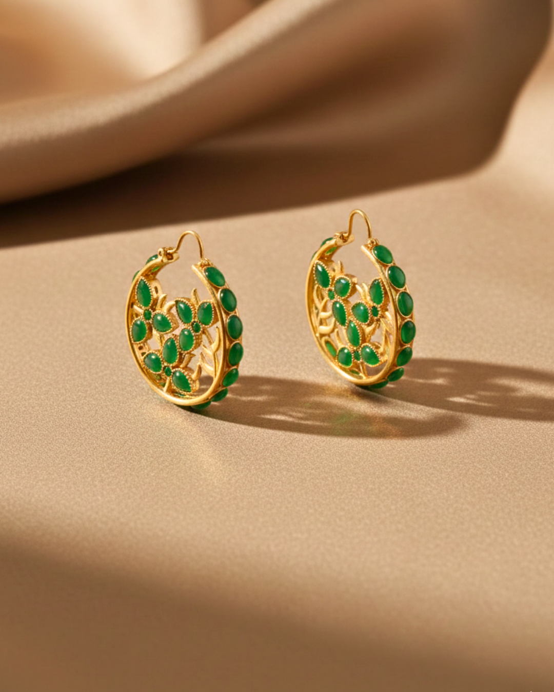 Harit-Phool Enamel Hoops