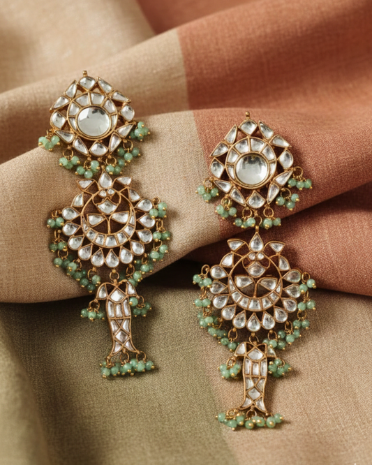 Chandra-Kanti Kundan Earrings