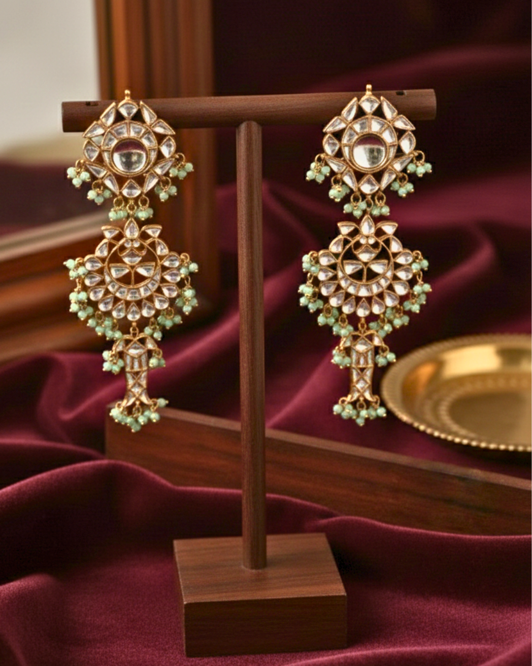 Chandra-Kanti Kundan Earrings