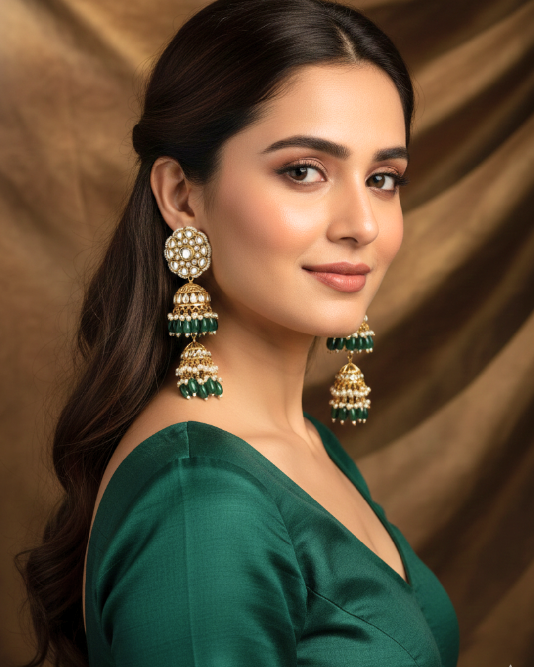 Sultana Tiered Jhumkas