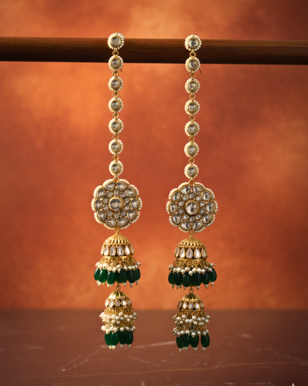 Sultana Tiered Jhumkas