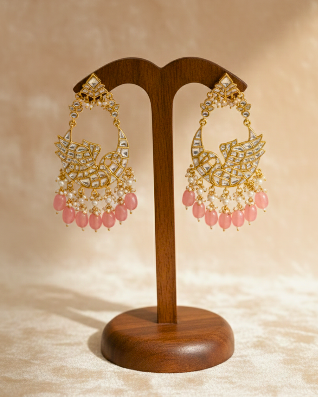 Gulnaar Swan Chandbali Earrings