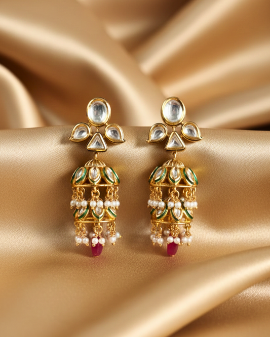 Kalyani Kundan Jhumka Earrings