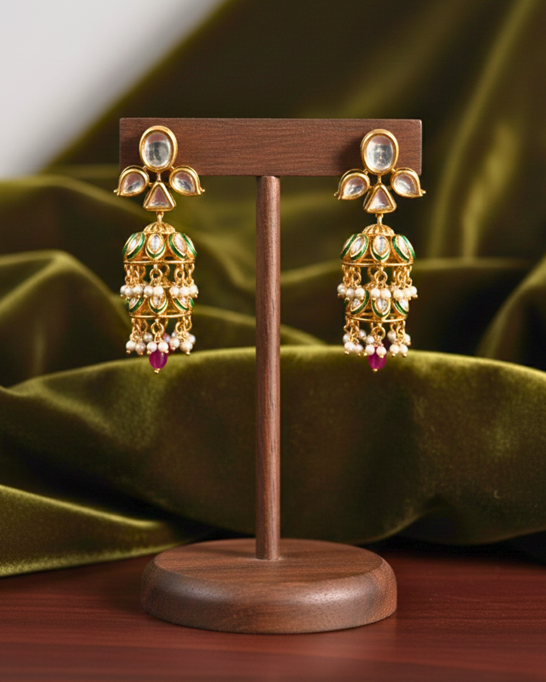Kalyani Kundan Jhumka Earrings