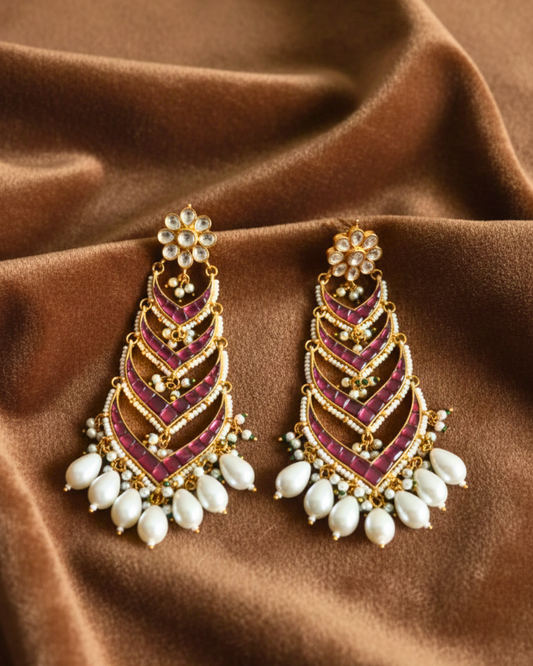 Rajasi Ruby Cascade Earrings