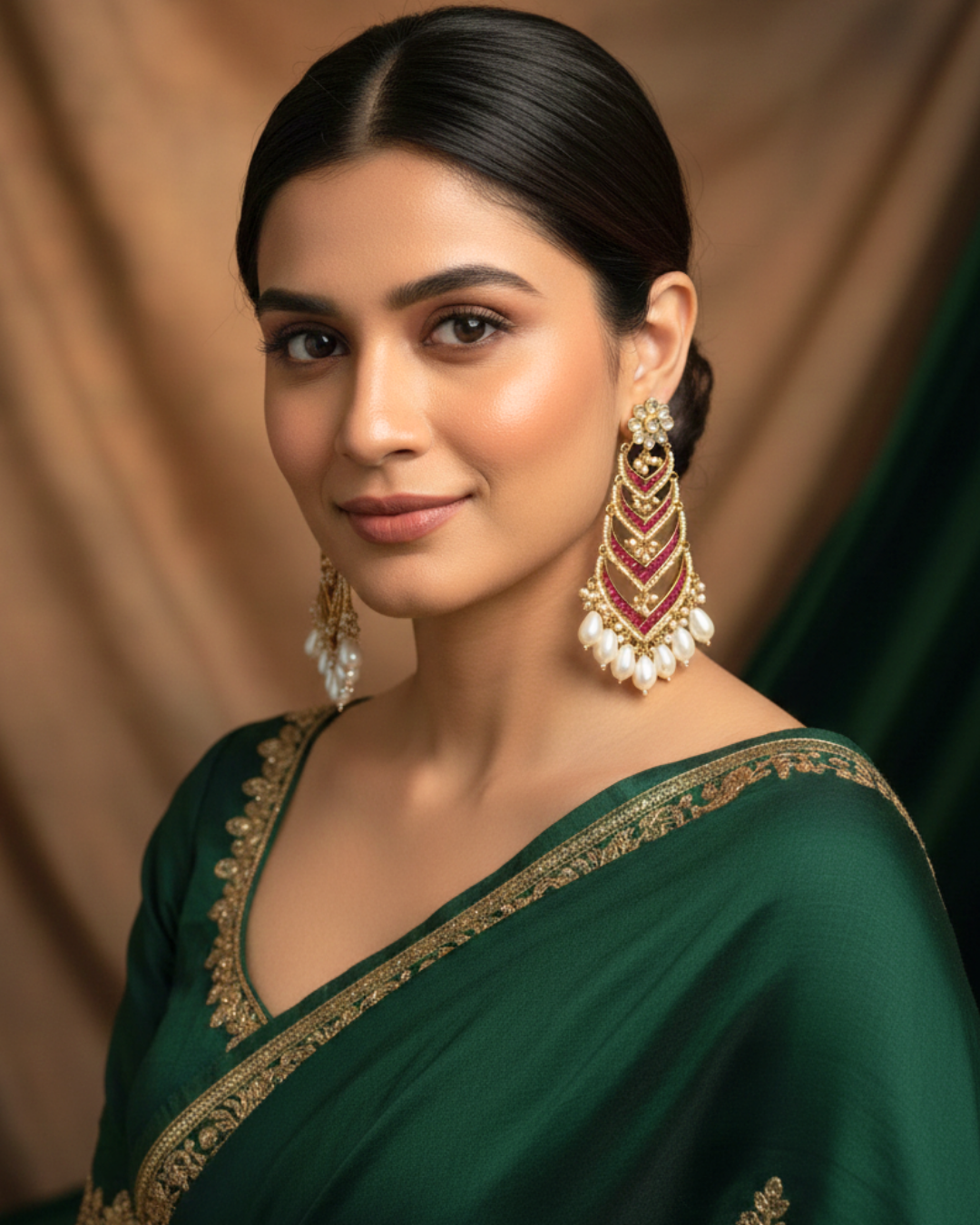 Rajasi Ruby Cascade Earrings