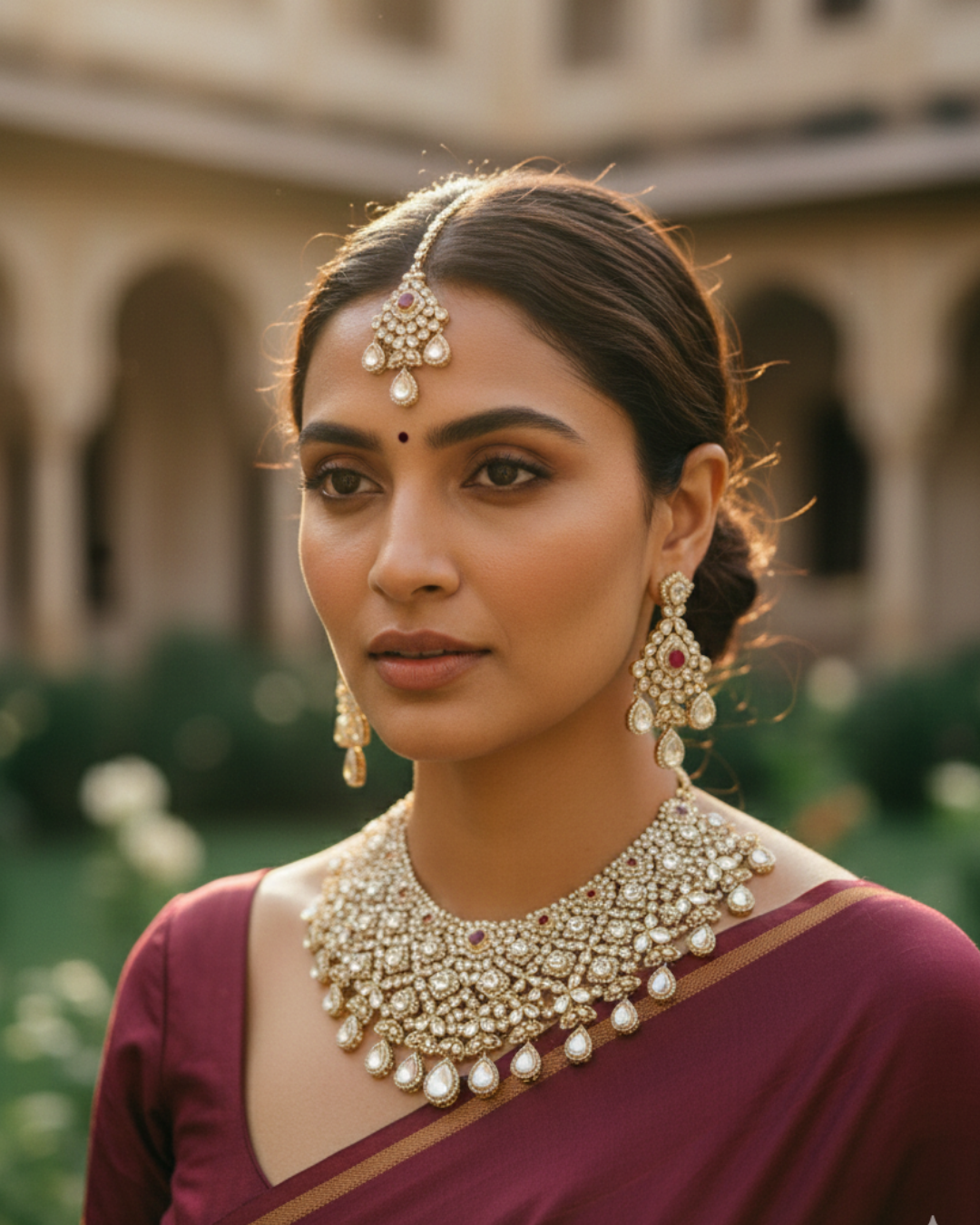 Nooréya Polki Bridal Necklace Set