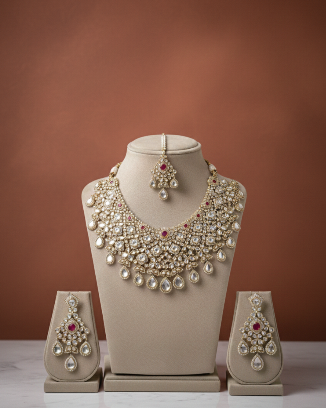 Nooréya Polki Bridal Necklace Set