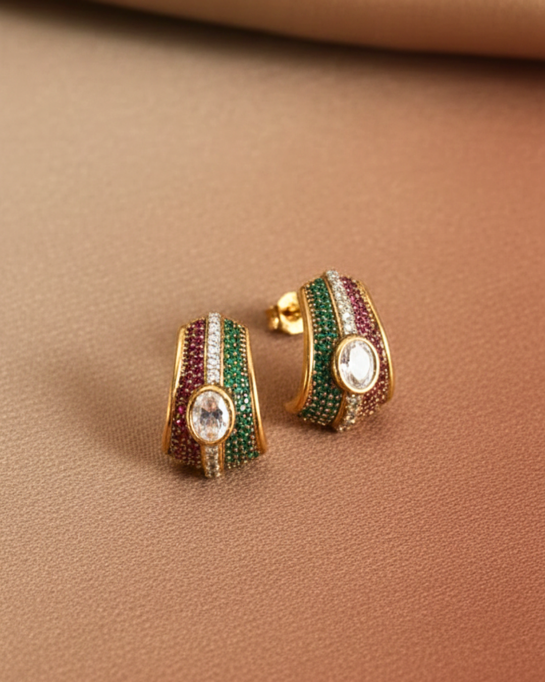 Rajwada Bandhani Studs
