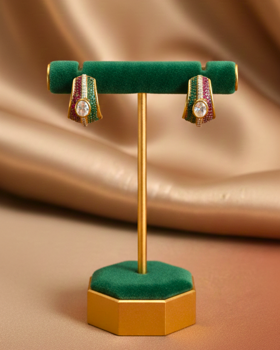 Rajwada Bandhani Studs