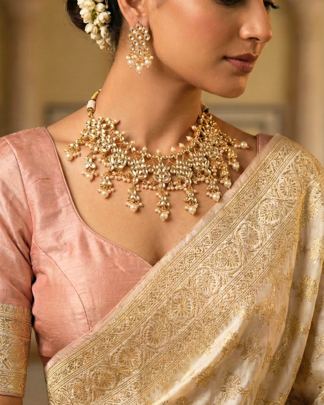 Ivory Noor Kundan Set