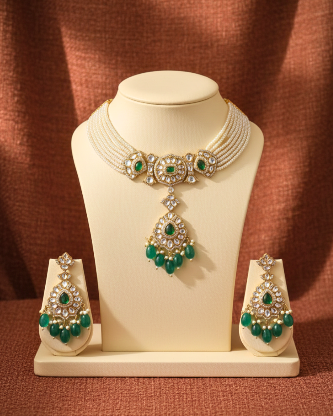 Zarqa Noor Pearl Necklace Set