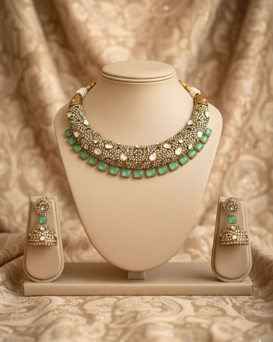 Noor-e-Emerald Choker Set