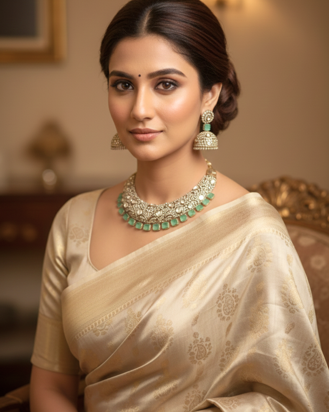 Noor-e-Emerald Choker Set
