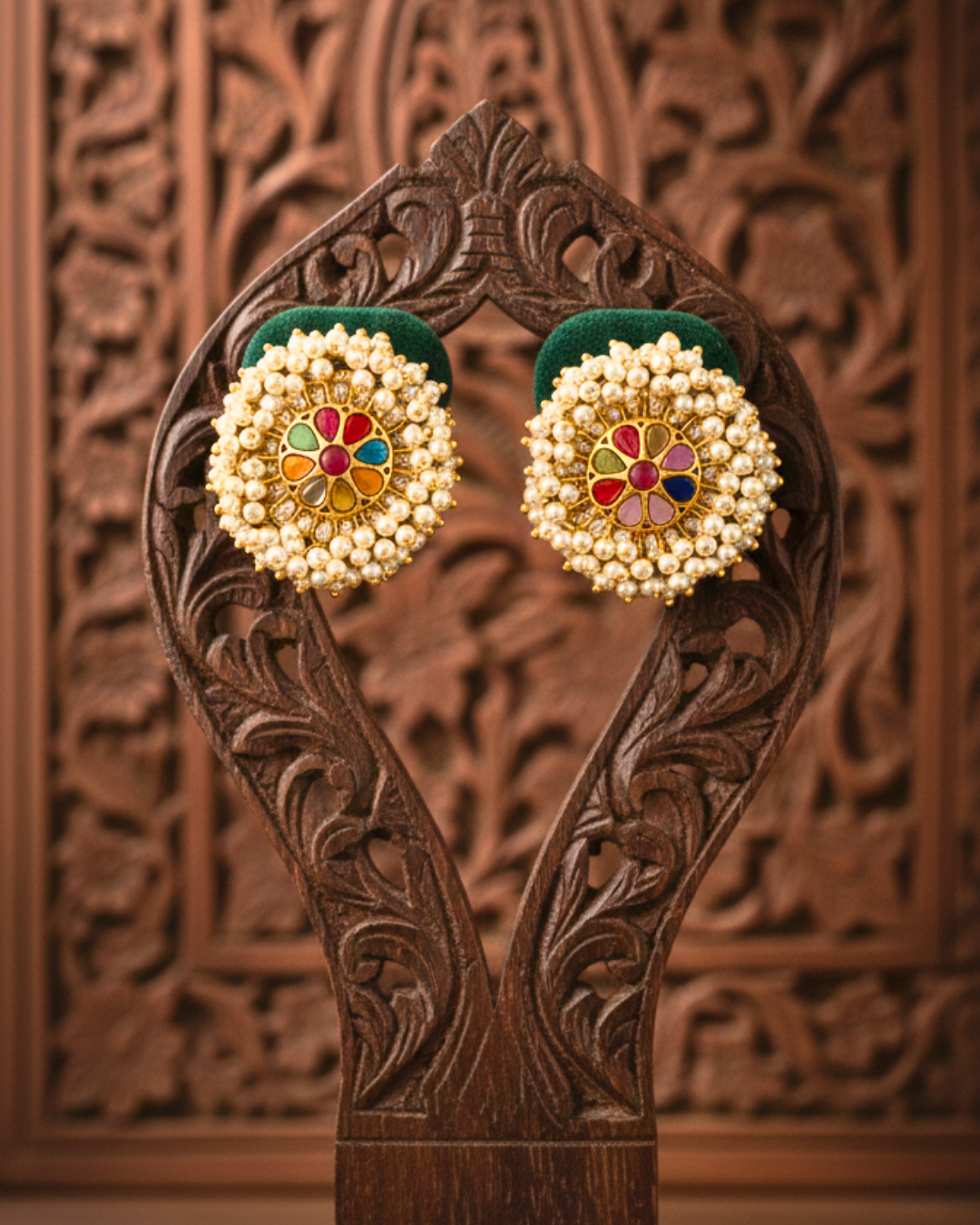 Navratna Noor Studs