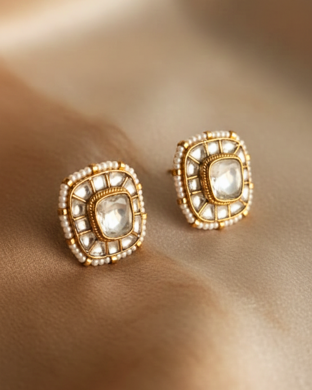 Noor-e-Safa Kundan Studs