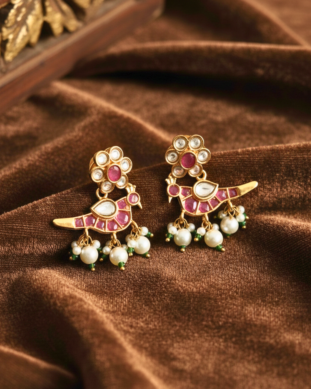 Mayura Kundan Earrings