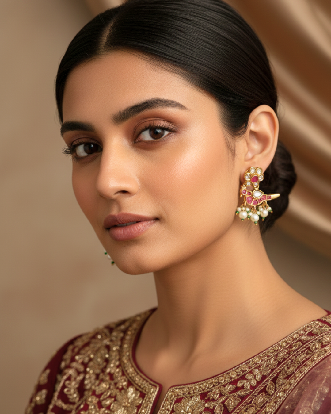 Mayura Kundan Earrings