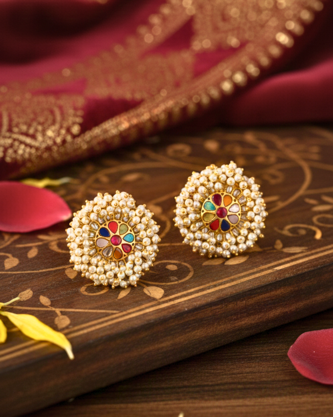Navratna Noor Studs