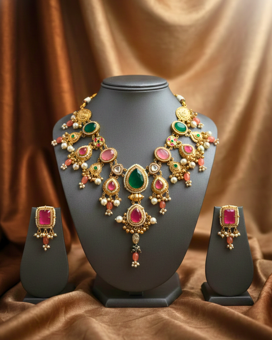 Navratna Heritage Meenakari Set