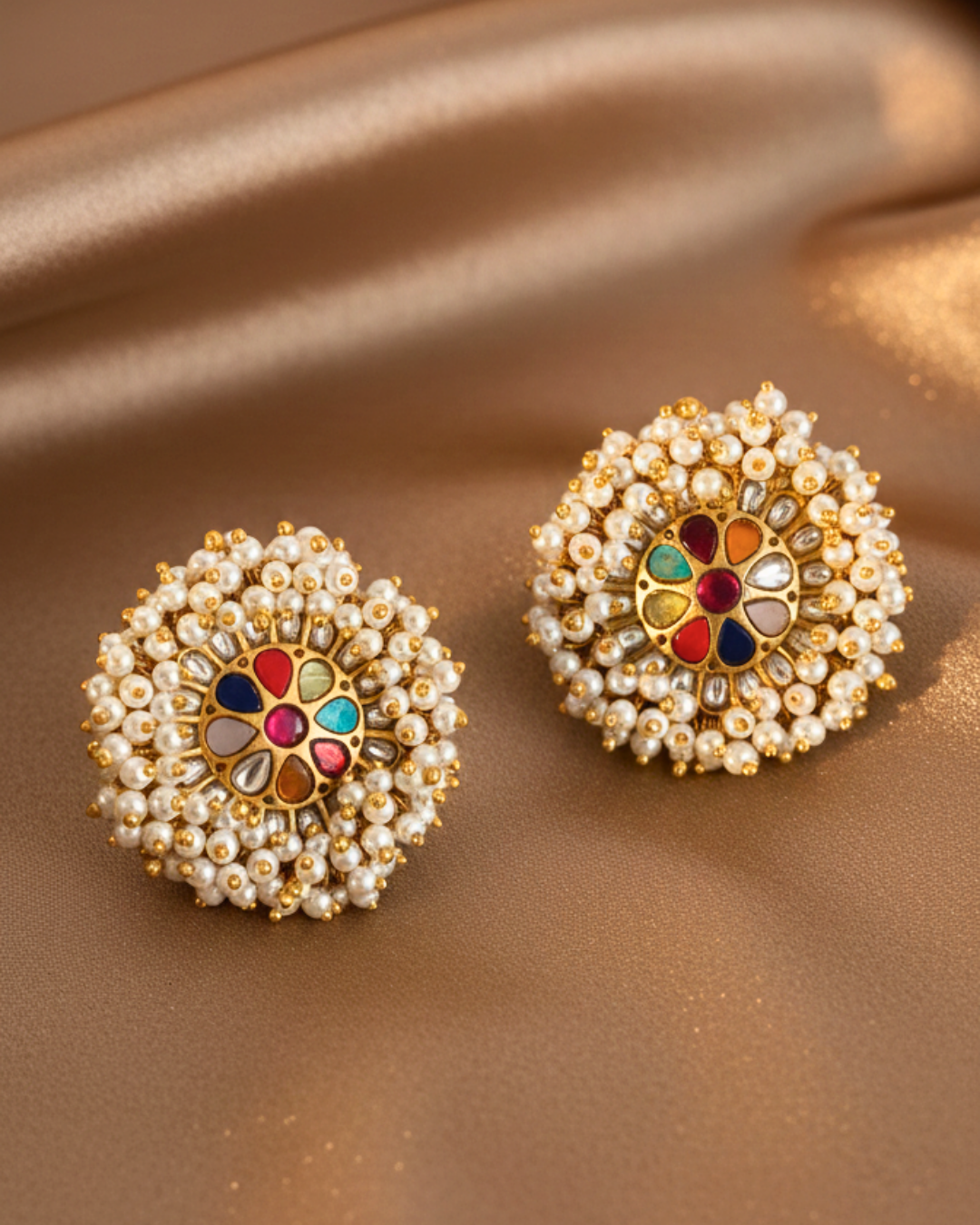 Navratna Noor Studs