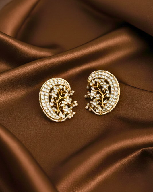 Chandrika Kundan Pearl Ear Cuffs