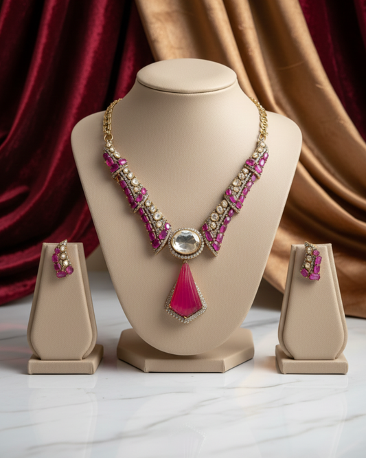 Rani Noor Kundan Necklace Set
