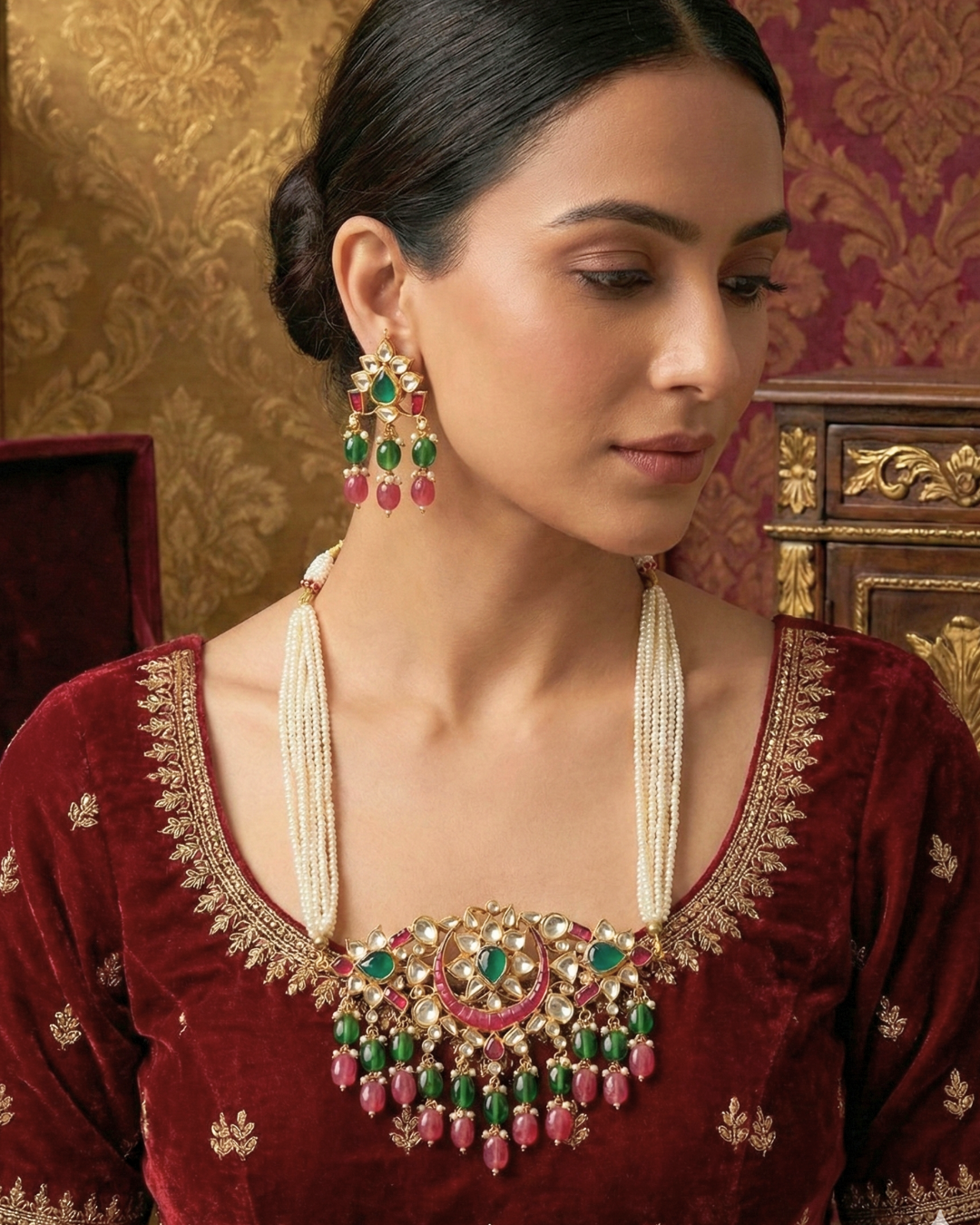 Chandrika Gulabi Hara Set
