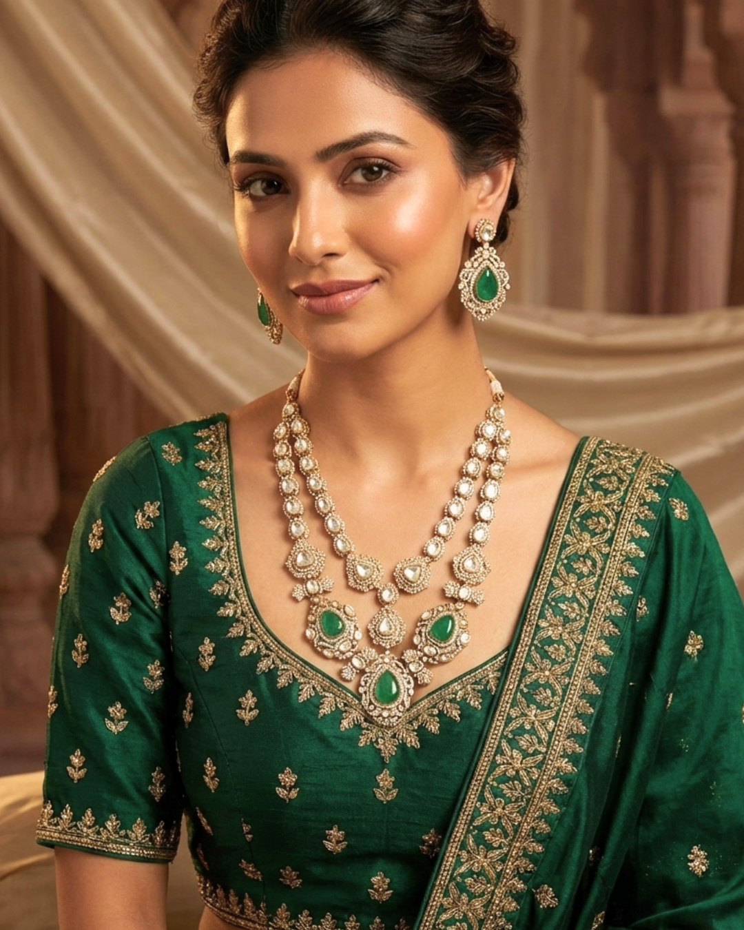 Vanya Emerald Grace Necklace Set