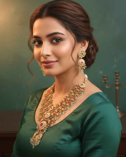 Ruhani Ruby Heritage Necklace Set
