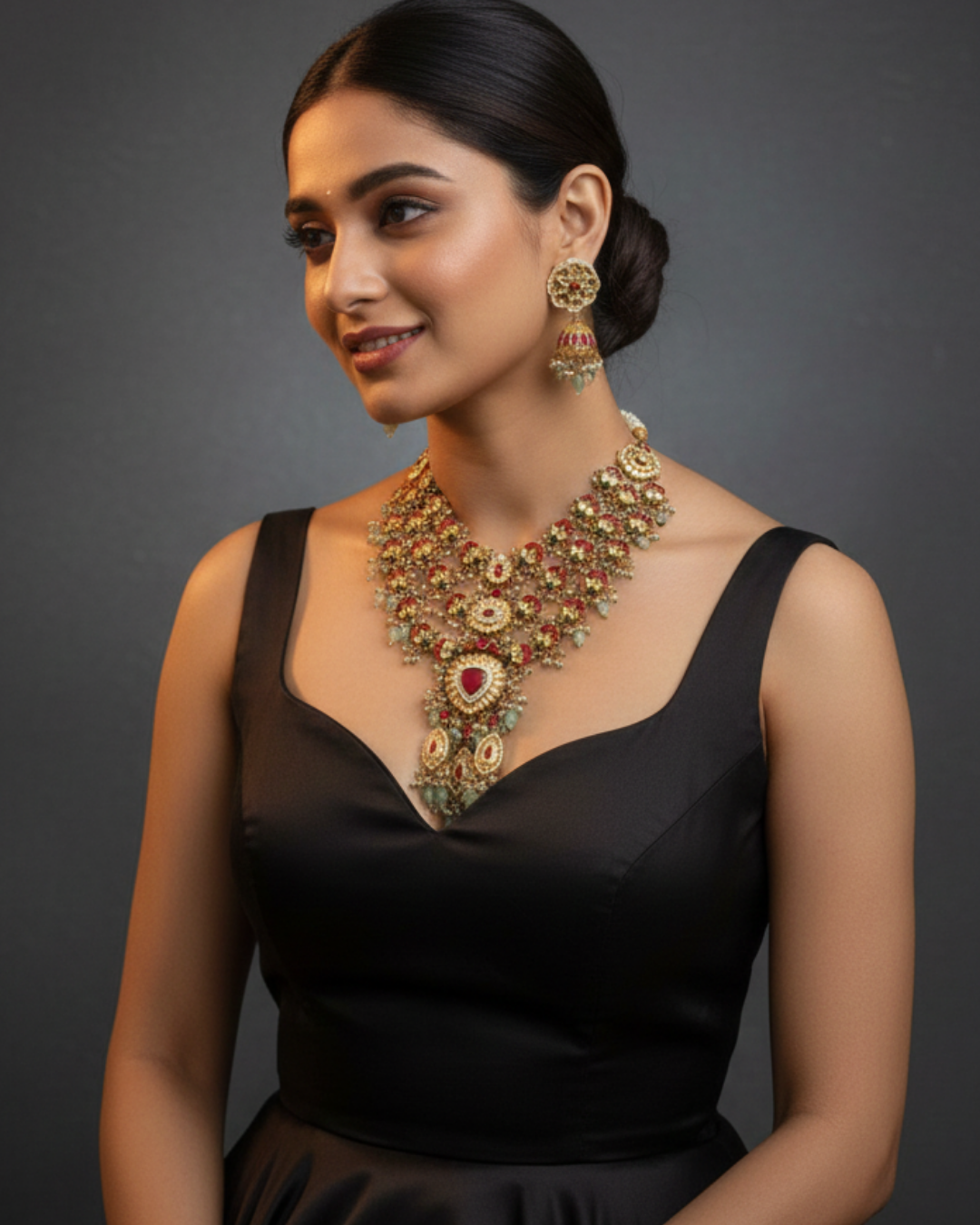 Ruhani Ruby Heritage Necklace Set