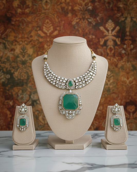 Emerald Darbar Heirloom Necklace Set