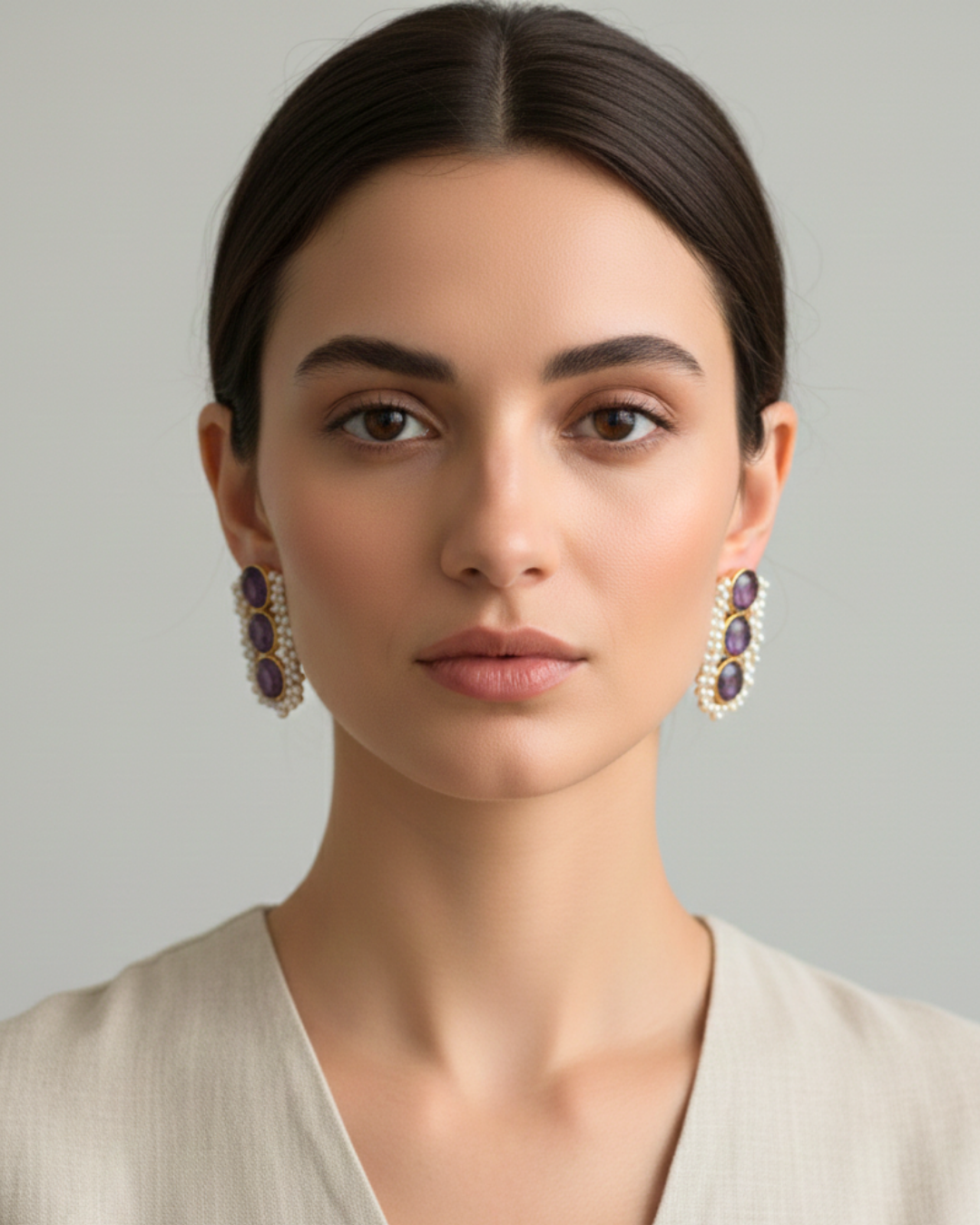 Amara Violet Studs