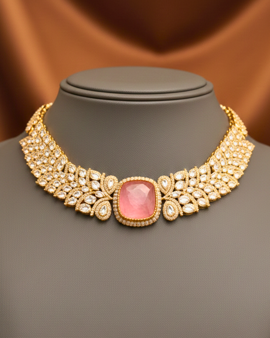 Gulabi Noor Polki Choker