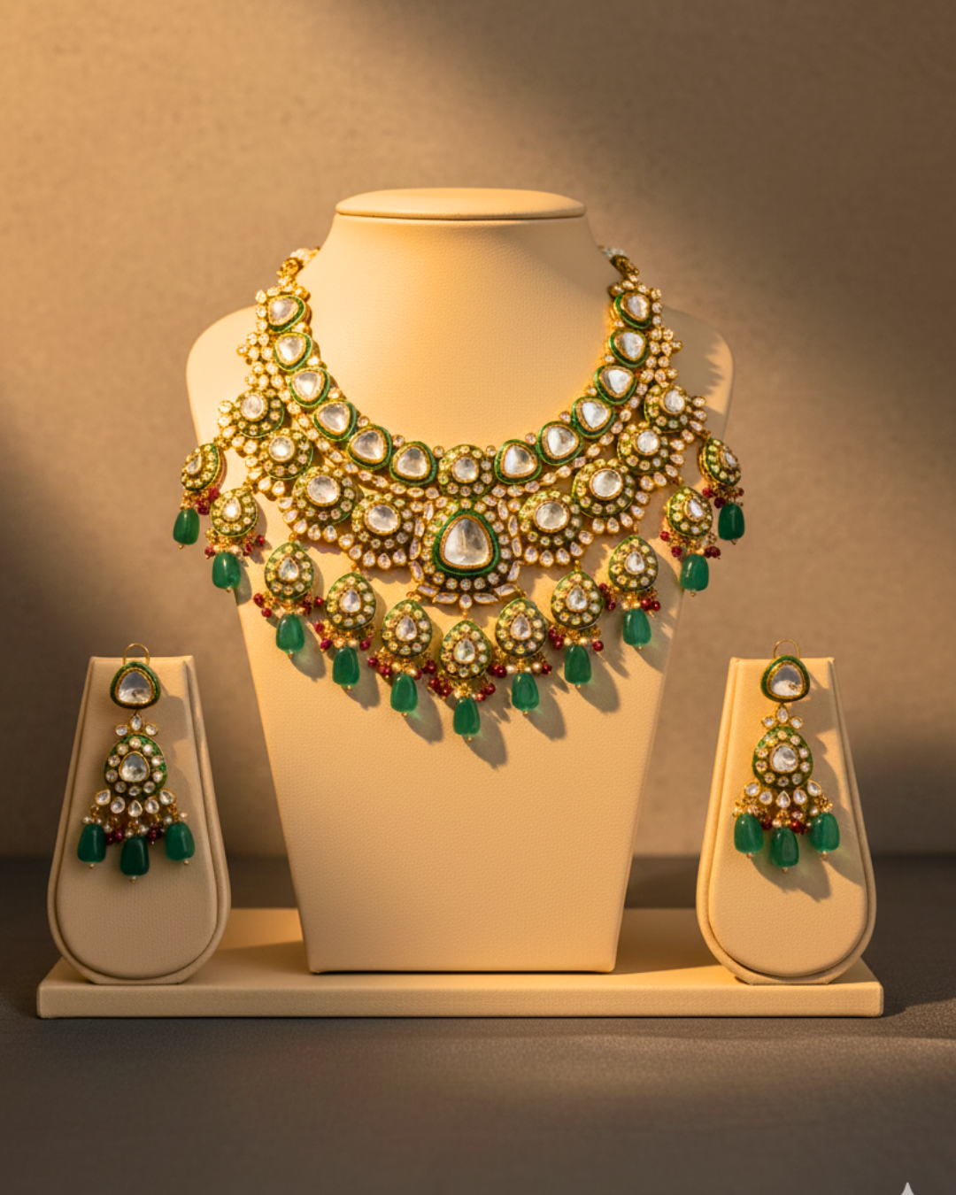 Zarmina Emerald Heirloom Necklace Set