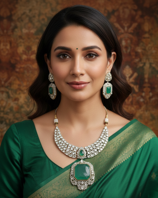 Emerald Darbar Heirloom Necklace Set