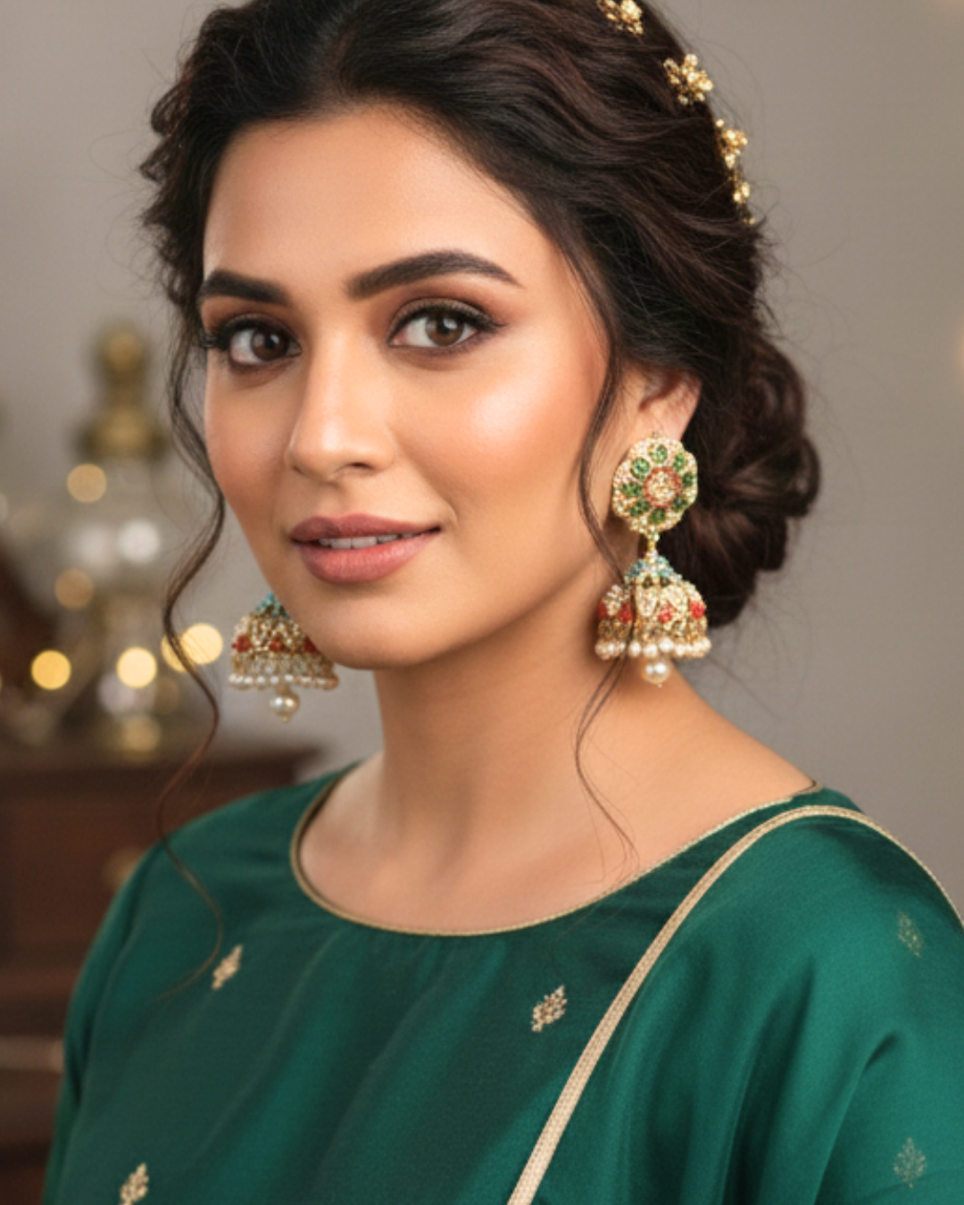 Rangmayi Kundan Jhumkas