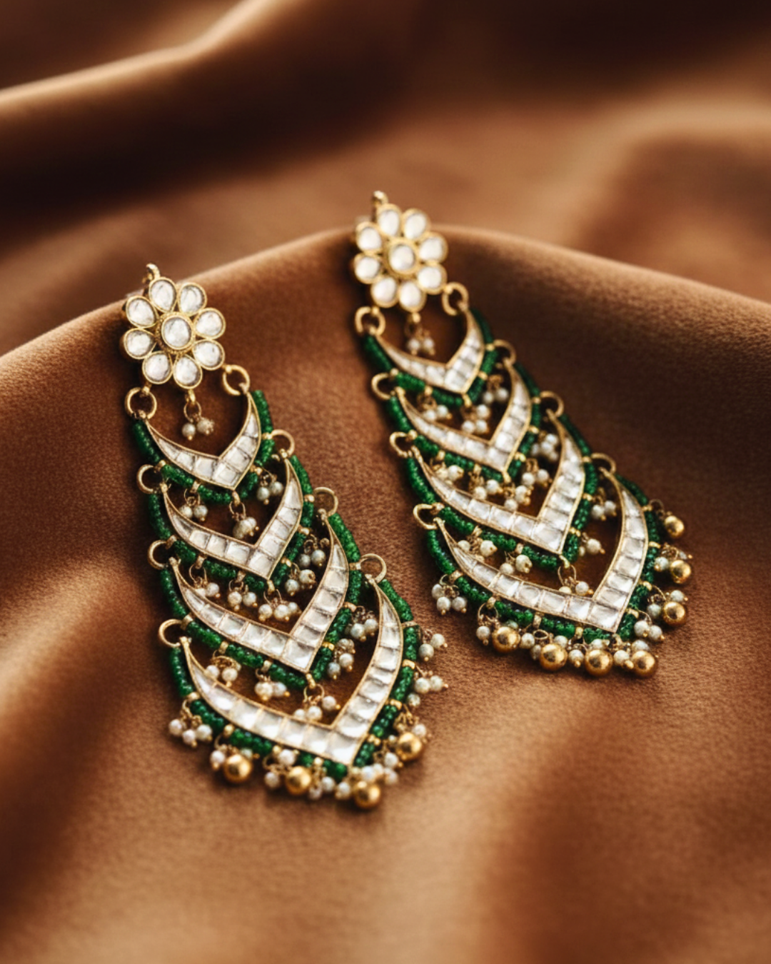 Mayura Valli Kundan Earrings