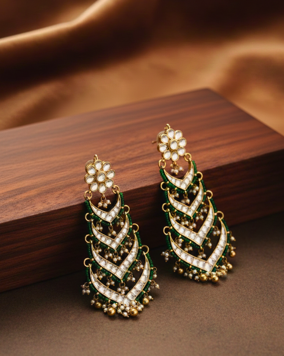 Mayura Valli Kundan Earrings