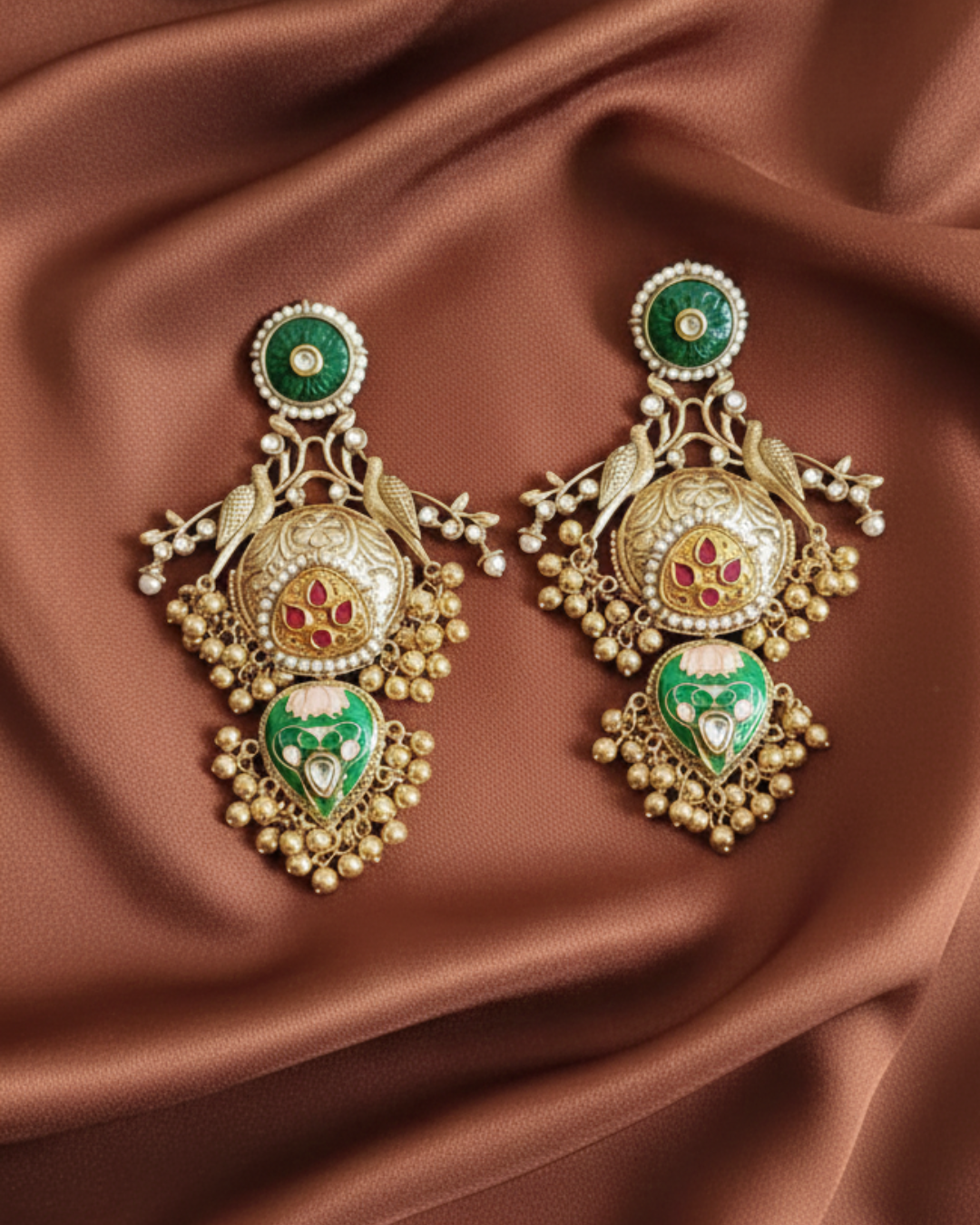 Elina Emerald  Grace Earrings