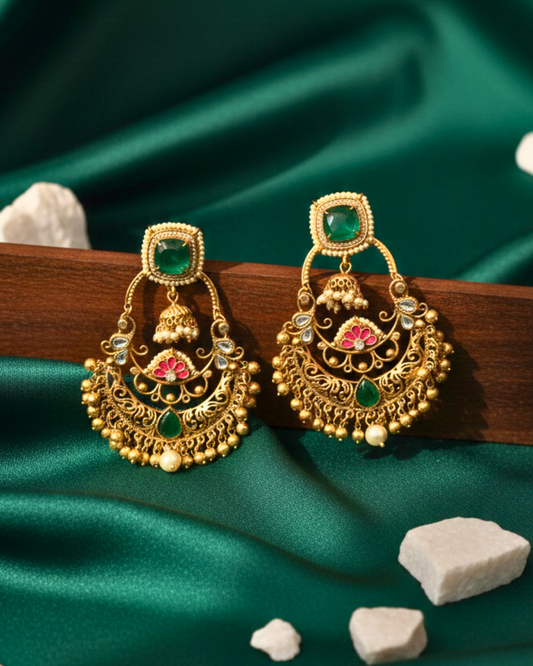 Kavya Emerald Grace Earrings