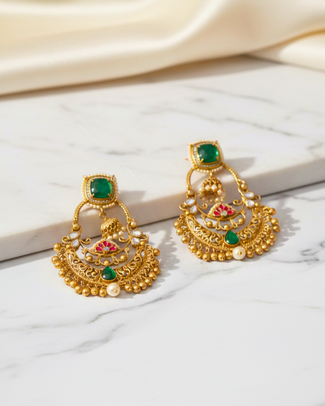 Kavya Emerald Grace Earrings